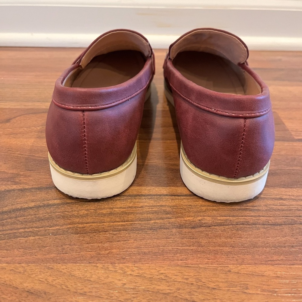 Journee Collection Women's Loafers Shoes Size 9 Burgundy Fall Buttermom - Picture 5 of 7